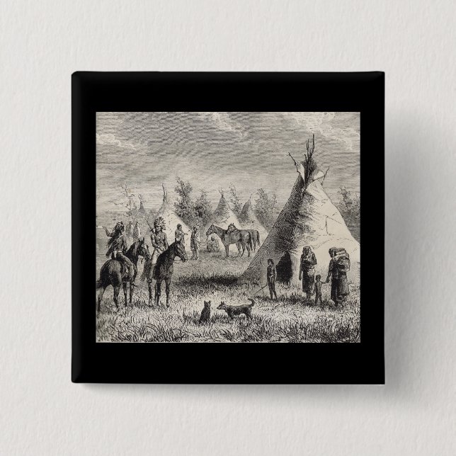 Sioux Village, um 1876 Button (Vorderseite)