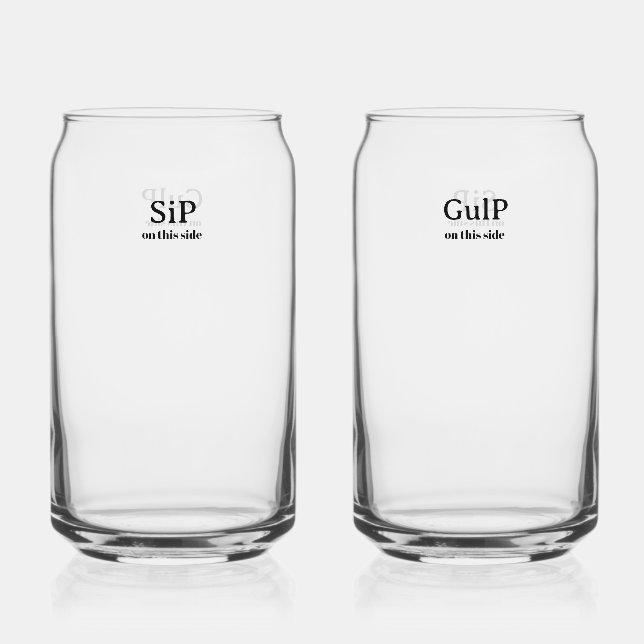 Sip and Gulp Glass (Recto)