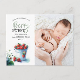 Sip and See Baby Shower Invitations Fraises