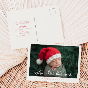 Sip and See Holiday Christmas Invitation Carte pos