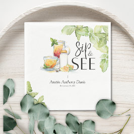 Sip and See Meet The Baby Serviette