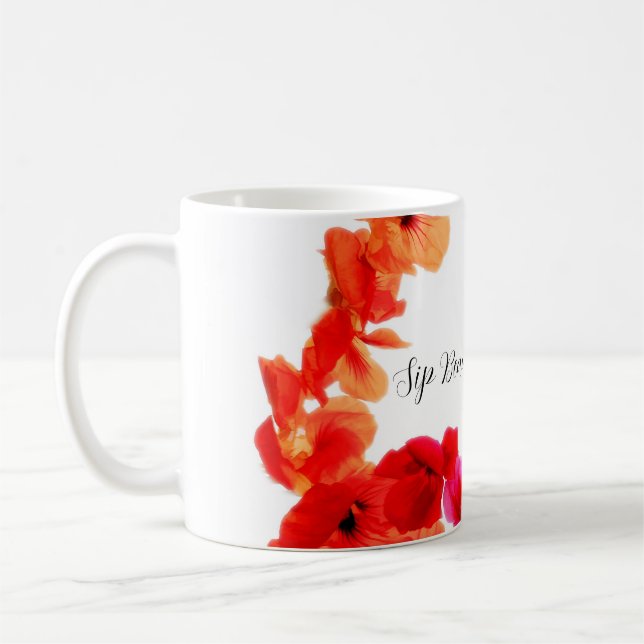 Sip Beautiful 11oz Tasse Kaffee (Nasturtium Kranz (Links)
