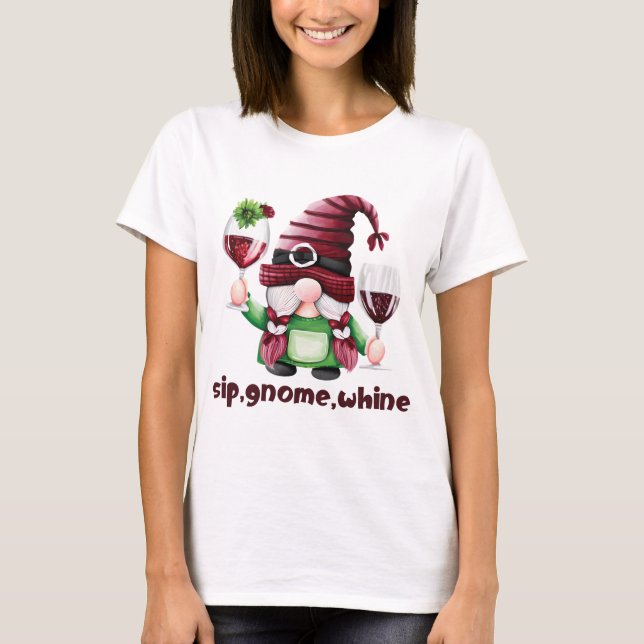 SIP, GNOME, WHINE Wine Lovers Fall T - Shirt (Vorderseite)