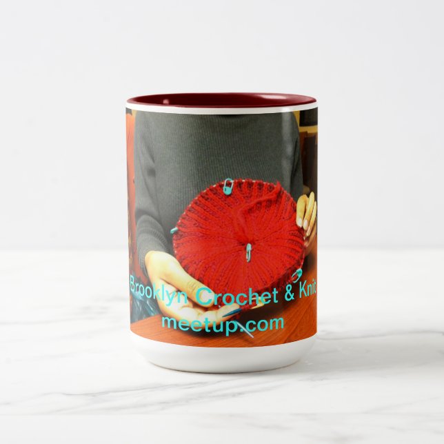 Sip, Häkelarbeit u. Strick Zweifarbige Tasse (Mittel)