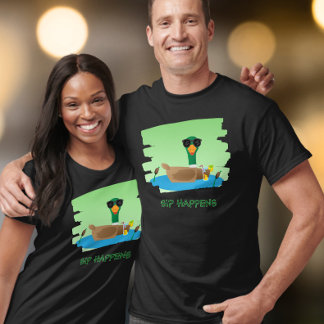 Sip Happens Lustiges Enten T-Shirt