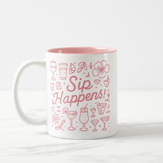 Sip Happens Zweifarbige Tasse (Links)