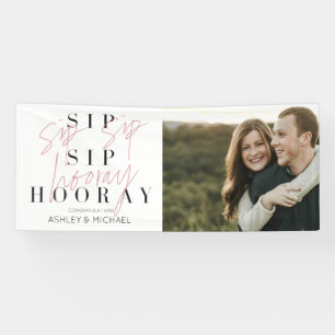Sip Hooray Moderne Typografie-Engagement Partei Banner