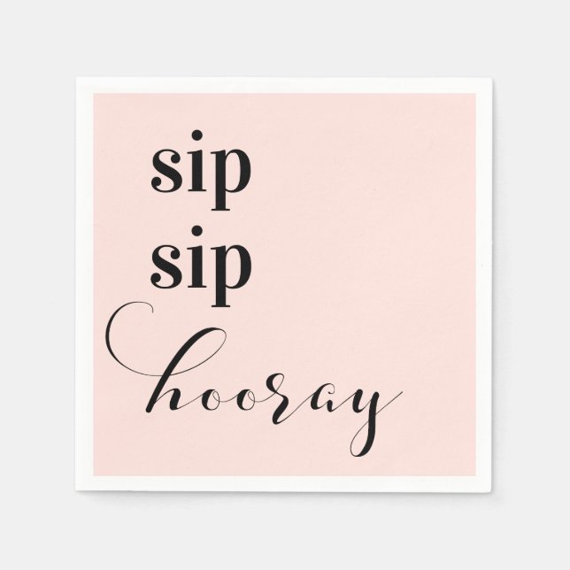 Sip-Hooray-Papierservietten, Party-Zubehör Serviette (Vorderseite)