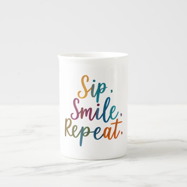 Sip, Lächeln, Wiederholen - Tasse zur China von Sp (Vorderseite)