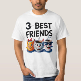 Sip, lachen, wiederholen: 3 Best Friends Coffee Ta T-Shirt