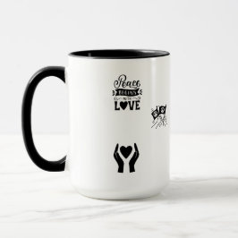 SIP OF PEACE, HOPE TWO-TONE CERAMIC 15OZ. MUG TASSE