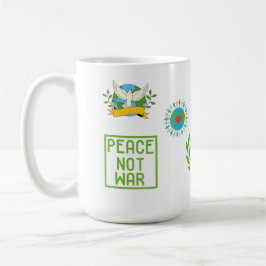  SIP OF PEACE,NOT WAR  15OZ CERAMIC MUG KAFFEETASSE