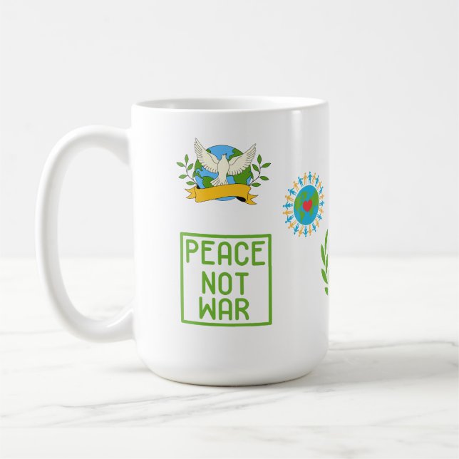  SIP OF PEACE,NOT WAR  15OZ CERAMIC MUG KAFFEETASSE (Links)