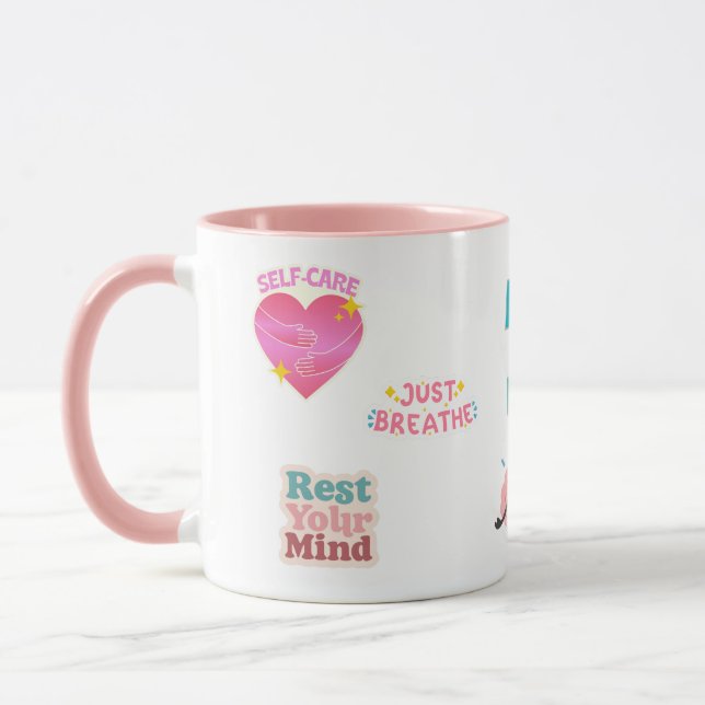 SIP OF PEACE, SERENE 15OZ. WRAP-AROUNG CERAMIC MUG TASSE (Links)