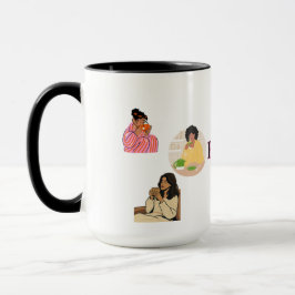 SIP OF PEACE, TRANQUILITY TWO-TONE CERAMIC MUG TASSE