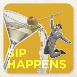 Sip  rechteckiger pappuntersetzer