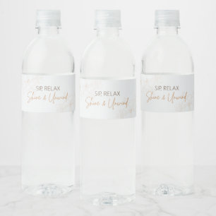 Sip, Relax, Shine & Unwind Wasserflaschen Etikette