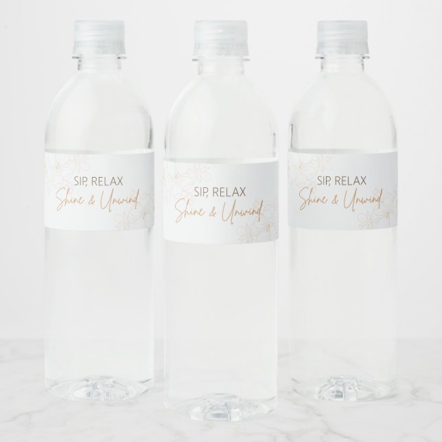 Sip, Relax, Shopping & Détendre Étiquettes de bout (Bouteilles)