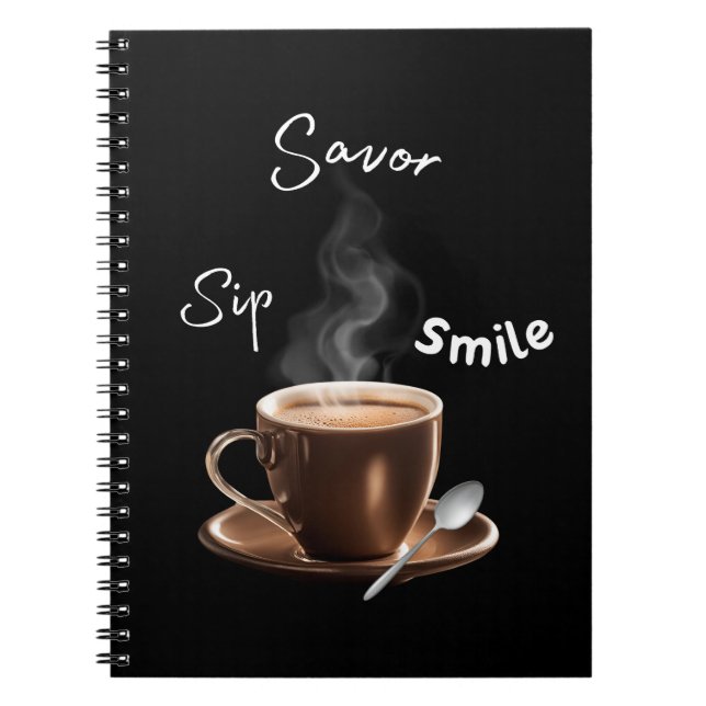 Sip Savor Smile Notizblock (Vorderseite)