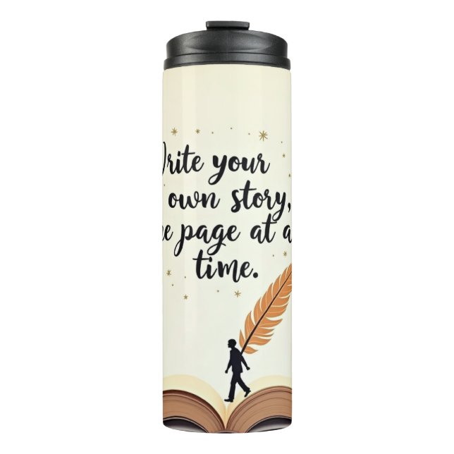 Sip & Script Thermosbecher (Vorderseite)