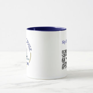 Sip & Sea Coffee Mug with QR Code Tasse