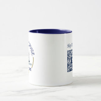 Sip & Sea Coffee Mug with QR Code Tasse