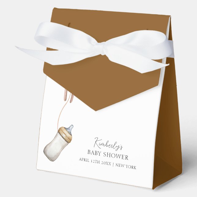 Sip & See Boho Ballon Flasche Babydusche Geschenkschachtel (Vorderseite)