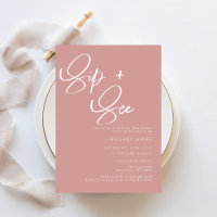 Sip & See Dusty Pink/Rose Bohemische Kindereinladu