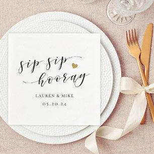 Sip Sip Hooray Brautjunggesellinnenabschied Hochze Serviette