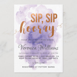 Sip Sip Hooray Bridal Dusche Einladung