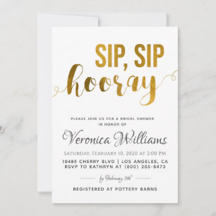 Sip Sip Hooray Bridal Dusche Einladung