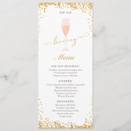 Sip Sip Hooray Brunch Verlobung | Dusche Menükarte