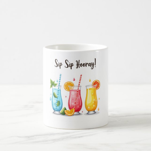 Sip Sip Hooray! 🍊 farbenfrohe Sommer-Tasse Kaffeetasse (Mittel)