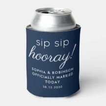 Sip Sip Hooray Gastgeschenk Hochzeit Navy Blue Fun