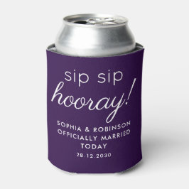 Sip Sip Hooray Gastgeschenk Hochzeit Royal Lila Fu Dosenkühler