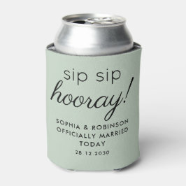 Sip Sip Hooray Gastgeschenk Hochzeit Sage Green Fu Dosenkühler