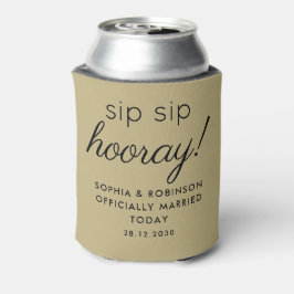 Sip Sip Hooray Gastgeschenk Hochzeit Sand Ecru Fun Dosenkühler