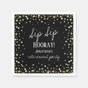 Sip Sip Hooray Herzlichen Glückwunsch Ruhestand N Serviette