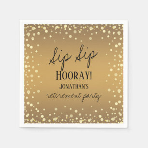 Sip Sip Hooray Herzlichen Glückwunsch Ruhestand Serviette
