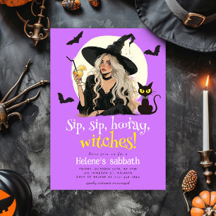 Sip Sip Hooray Hexen Erwachsene Halloween-Party Einladung