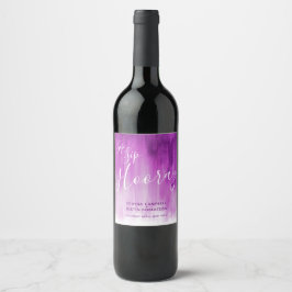 Sip Sip Hooray Hochzeit lila Lila-Weinetiketten Weinetikett