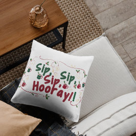 Sip, Sip, Hooray, Holiday Ansammlung Design! Kissen