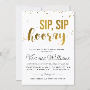 Sip Sip Hooray Invitation de la douche nuptiale