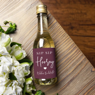Sip Sip Hooray Junggeselinnen-Abschied Gevor Weinetikett