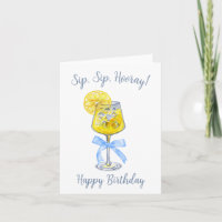 Sip Sip Hooray Limoncello Carte d'anniversaire
