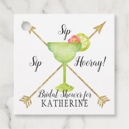 Sip Sip Hooray Margarita Arrows Blue Brautparty Geschenkanhänger
