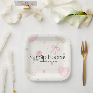 Sip Sip Hooray-Papierteller Pappteller