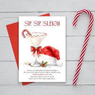 Sip, Sip, Schlitten! Wasserfarben-Weihnachten mit Einladung