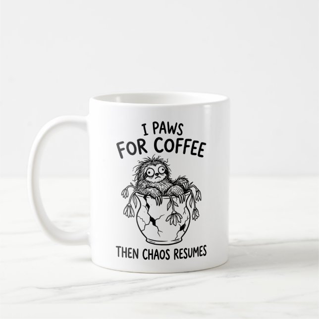 Sip Sloth Coffee Magic Klassischer Becher Kaffeetasse (Links)