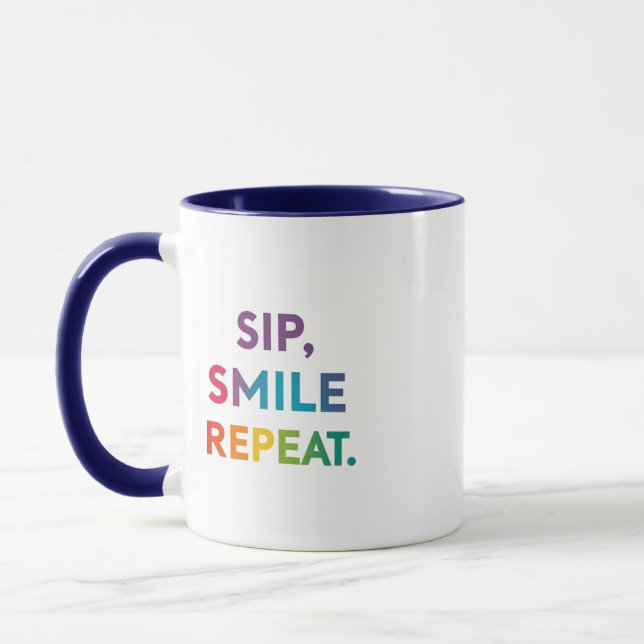 Sip, Smile, Repeat - Combo Tasse 11 oz Tasse (Links)